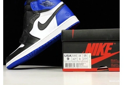 BLACK AIR JORDAN 1 MENS SPORT ROYAL-WHITE RETRO “FRAGMENT” 0907